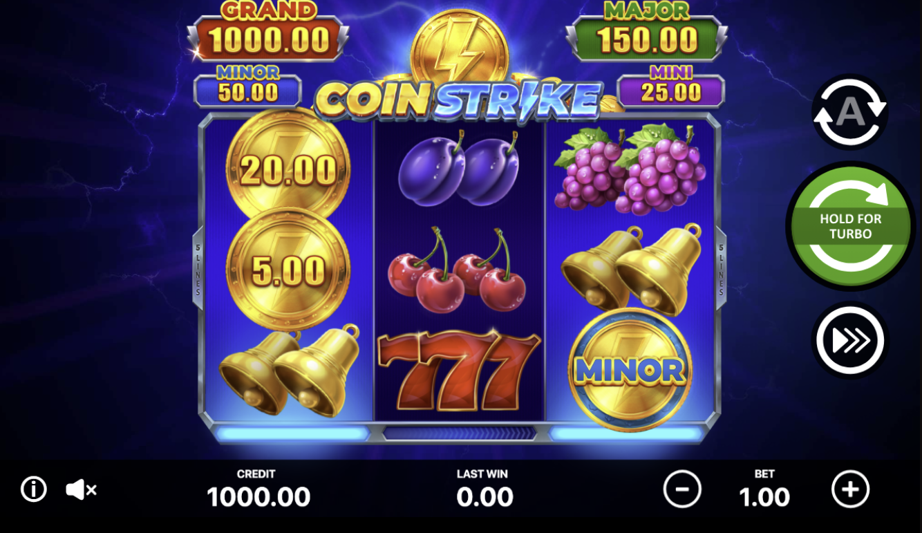 Darmowa gra bonusowa w kasynie VinciSpin na Coin Strike Hold and Win od Playson (www.kasynonajlepsze.com)
