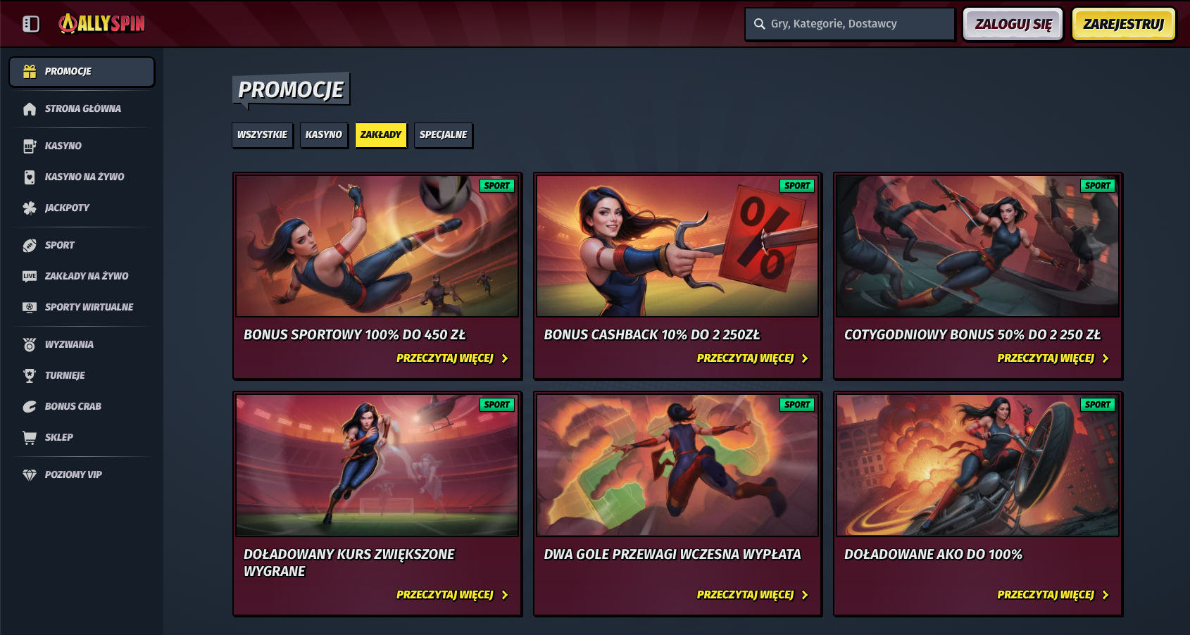 Promocje w AllySpin – codzienne oferty, cashback i turnieje z nagrodami dla aktywnych graczy