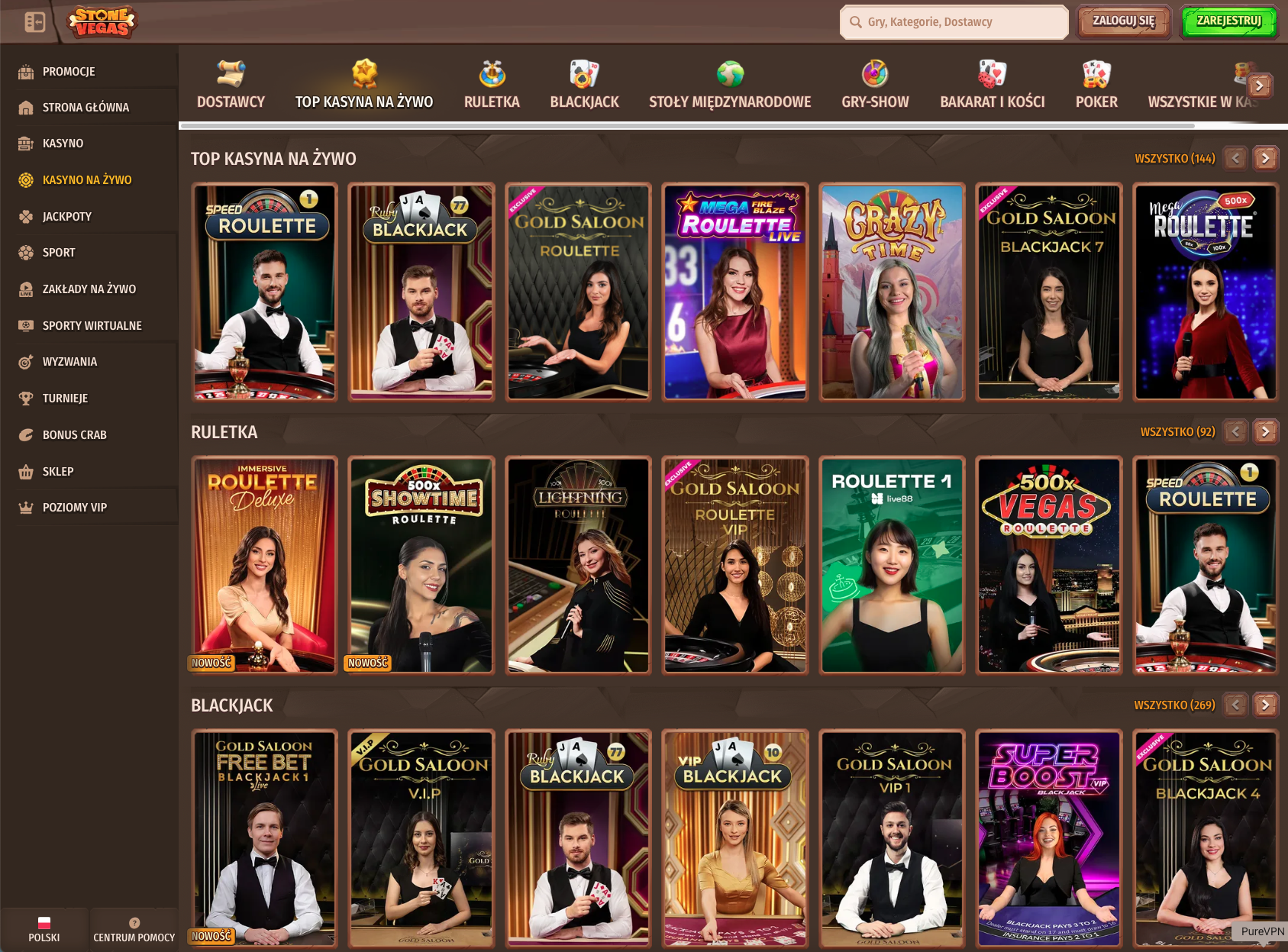 Kasyno na żywo w StoneVegas – ruletka, blackjack i inne gry z prawdziwymi krupierami.