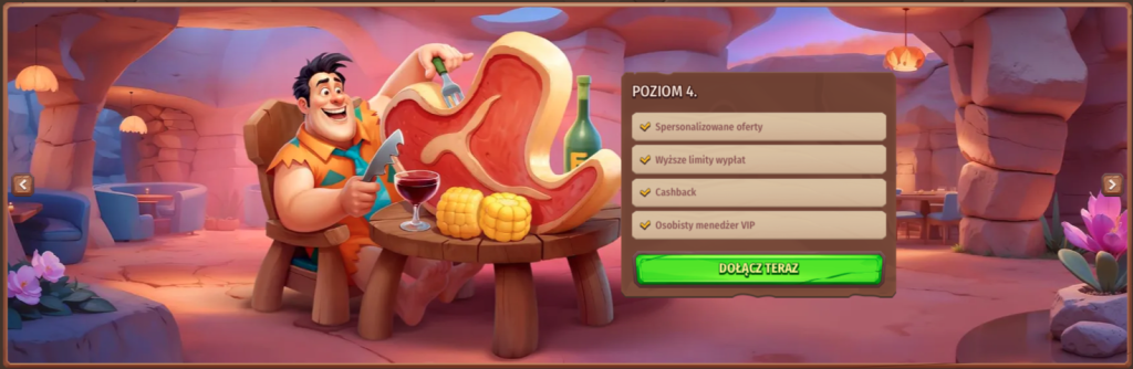 Poziom 4, program VIP w kasynie Stonevegas