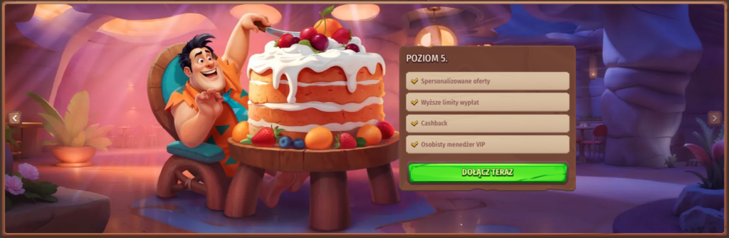 Poziom 5, program VIP w kasynie Stonevegas