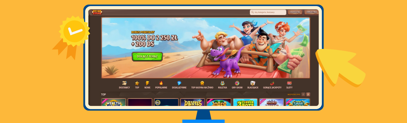 StoneVegas Casino na ekranie komputera – przegląd gier, promocji i nowoczesnego wyglądu strony