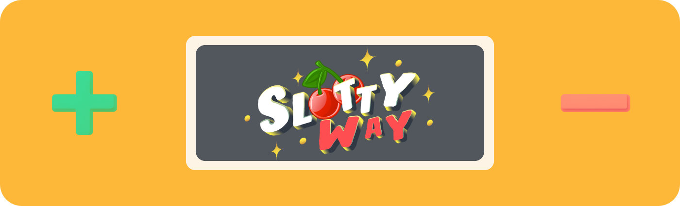 Recenzja Slottyway Casino – grafika przedstawiająca zalety i wady kasyna online
