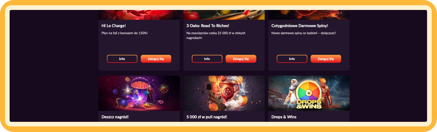 Fireball Casino – inne promocje Inne promocje w Fireball Casino – bezpieczne, regularne i przejrzyste oferty dla graczy, przygotowane z naciskiem na odpowiedzialną i świadomą rozgrywkę.