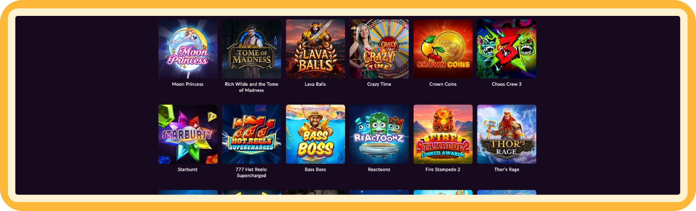 Fireball Casino – sloty i automaty Sloty i automaty w Fireball Casino – bezpieczny i różnorodny wybór gier dla graczy, którzy chcą grać odpowiedzialnie i z pełną kontrolą.